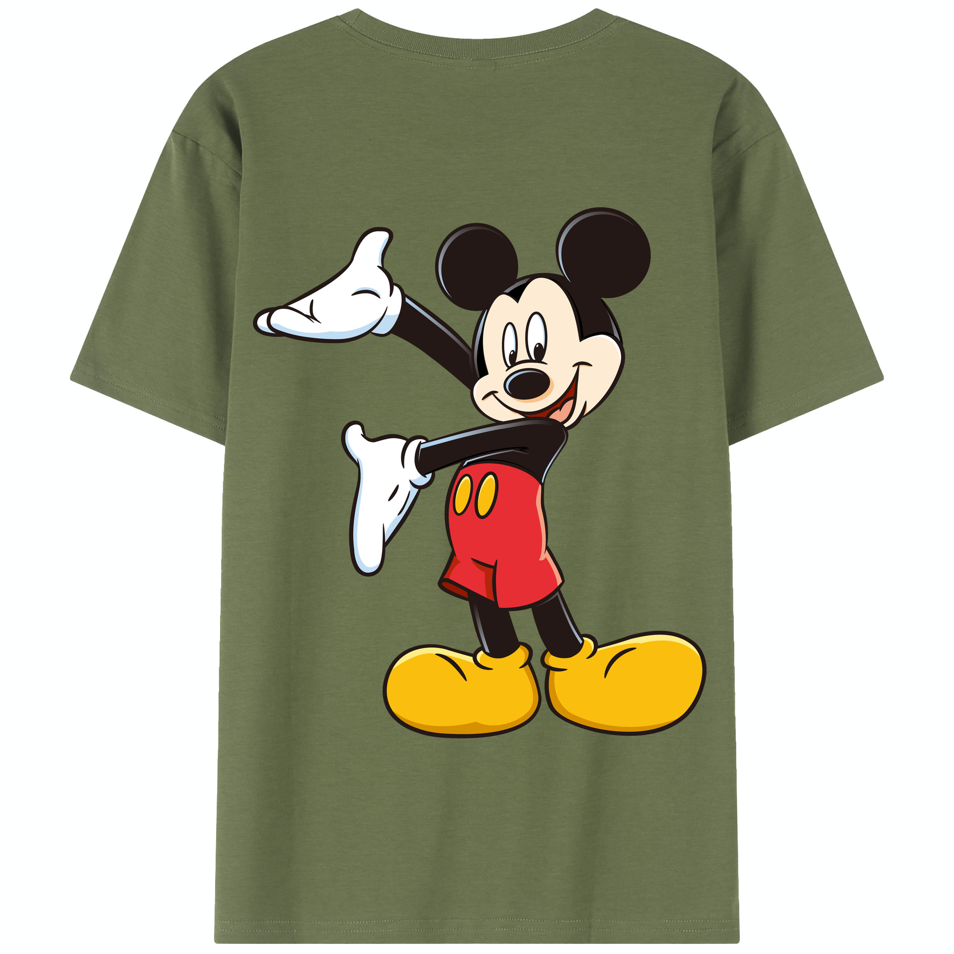 （画像用） ミッキーマウス Mickey Mouse 綿100％半袖Tシャツ（背面プリント）